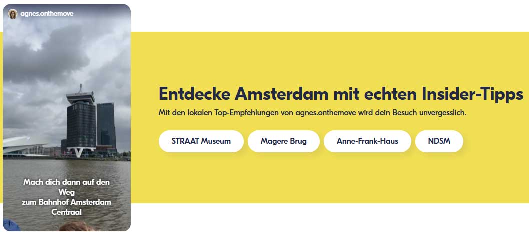 entdecke amsteram indivual