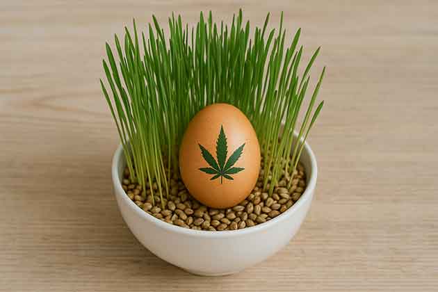 Ostergras – aus Hanfsamen