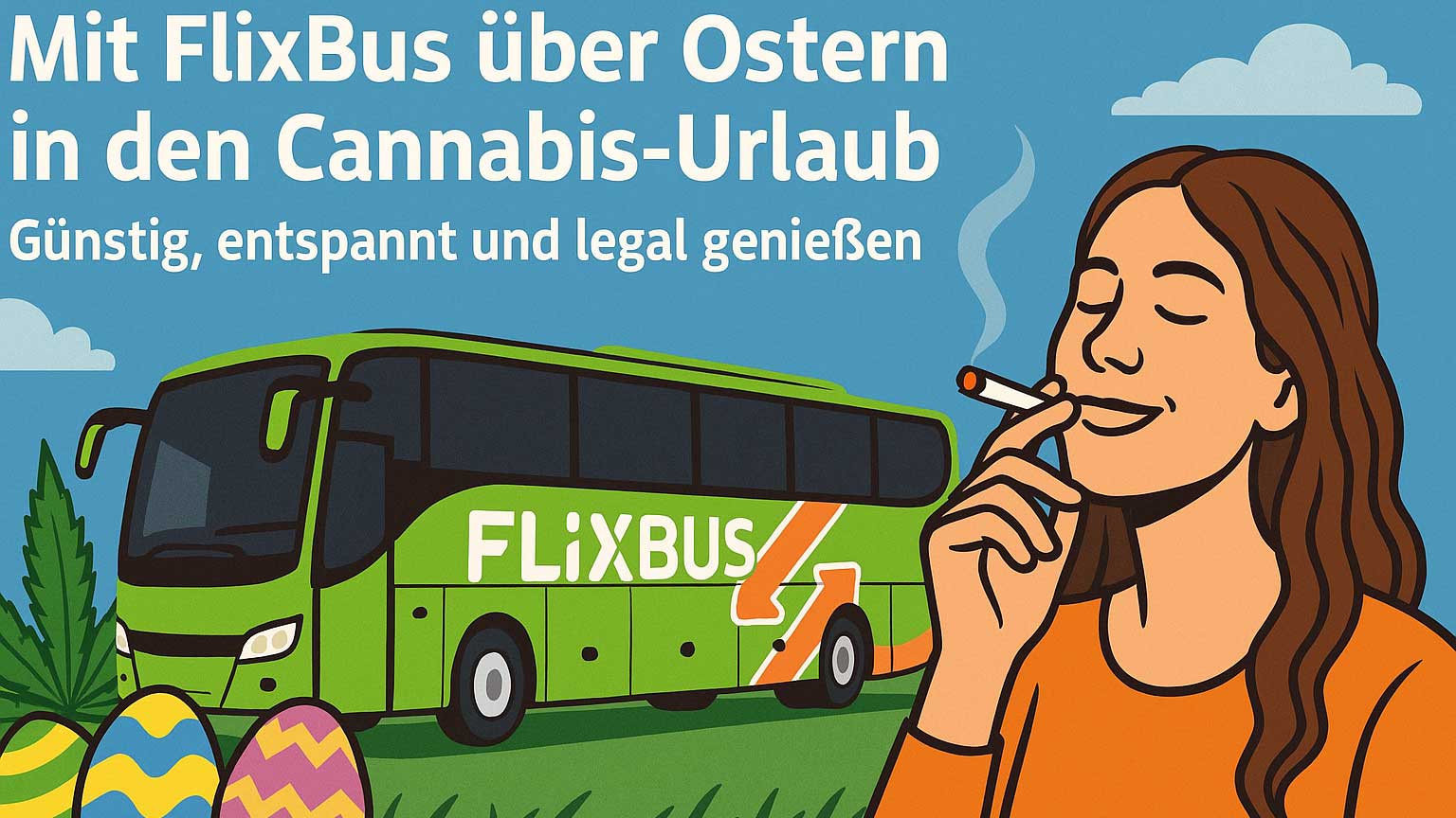 Mit Flixbus über Ostern in den Cannabis-Urlaub