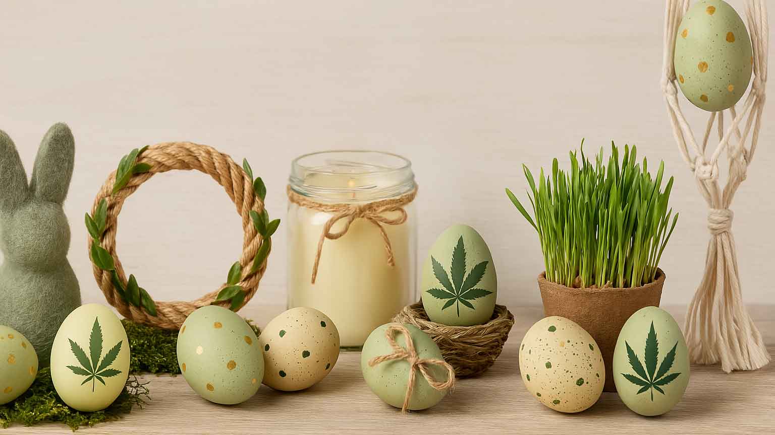 Osterdeko 2025 mit Cannabis-Vibes