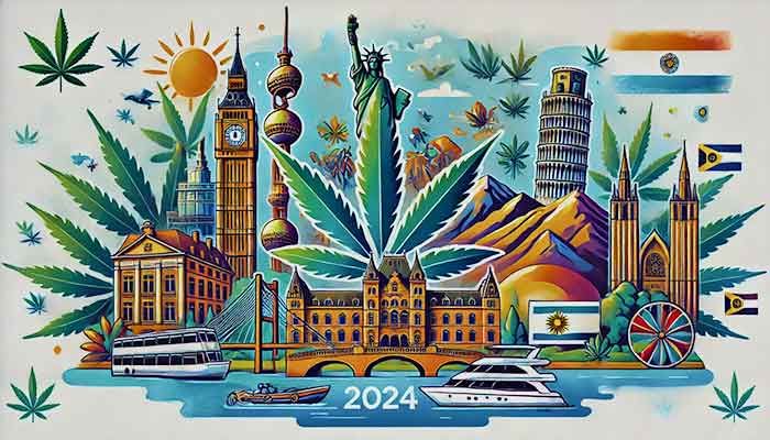 Die meistbesuchten Länder für einen Cannabis-Urlaub 2024